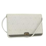 Pre-owned Leather shoulder-bags Dior Vintage , White , Dames