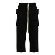 Zwarte Cargo Broek Creatch Stijl Rick Owens , Black , Heren