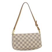 Pre-owned Canvas clutches Louis Vuitton Vintage , White , Dames