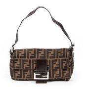 Pre-owned Canvas shoulder-bags Fendi Vintage , Brown , Dames