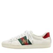 Pre-owned Leather sneakers Gucci Vintage , White , Heren