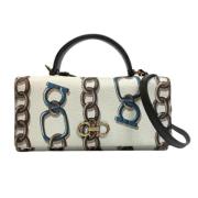 Pre-owned Leather handbags Salvatore Ferragamo Pre-owned , White , Dam...