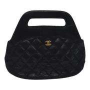 Pre-owned Leather handbags Chanel Vintage , Black , Dames