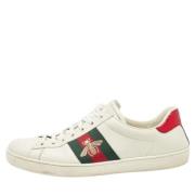 Pre-owned Leather sneakers Gucci Vintage , White , Heren