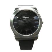 Pre-owned Stainless Steel watches Salvatore Ferragamo Pre-owned , Blac...