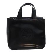 Pre-owned Leather handbags Gucci Vintage , Black , Dames