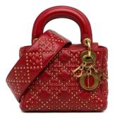 Pre-owned Leather handbags Dior Vintage , Red , Dames