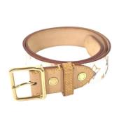 Pre-owned Fabric belts Louis Vuitton Vintage , White , Dames