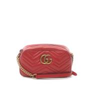 Pre-owned Leather shoulder-bags Gucci Vintage , Red , Dames