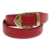 Pre-owned Leather belts Louis Vuitton Vintage , Red , Dames