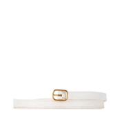 Pre-owned Leather belts Louis Vuitton Vintage , White , Dames