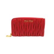 Pre-owned Leather home-office Miu Miu Pre-owned , Red , Dames