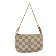 Pre-owned Canvas clutches Louis Vuitton Vintage , Beige , Dames