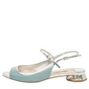 Pre-owned Leather sandals Miu Miu Pre-owned , Gray , Dames