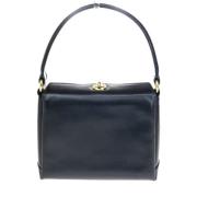 Pre-owned Leather shoulder-bags Gucci Vintage , Blue , Dames