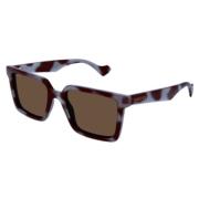 Stijlvolle zonnebril voor elke look Gucci , Brown , Unisex