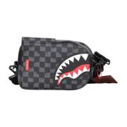 Zwarte Schoudertas Shark Drip Check Sprayground , Multicolor , Heren