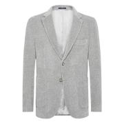 Corduroy Katoen Stretch Blazer Stijl Cernobbio Boggi Milano , Gray , H...