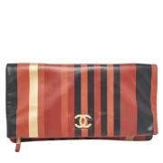 Pre-owned Leather clutches Chanel Vintage , Multicolor , Dames