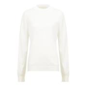 Witte Gebreide Trui met Ribboord Maison Margiela , White , Heren