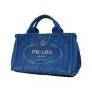 Pre-owned Canvas prada-bags Prada Vintage , Blue , Dames