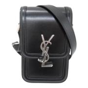 Pre-owned Leather shoulder-bags Yves Saint Laurent Vintage , Black , D...