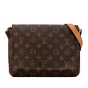 Pre-owned Canvas shoulder-bags Louis Vuitton Vintage , Brown , Dames