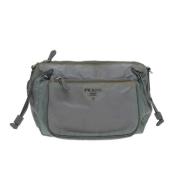 Pre-owned Fabric shoulder-bags Prada Vintage , Gray , Dames