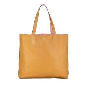 Pre-owned Leather totes Hermès Vintage , Yellow , Dames