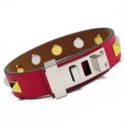 Pre-owned Leather bracelets Hermès Vintage , Pink , Dames