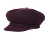 Wol Spitfire Blackberry Flat Cap Hoed Kangol , Brown , Heren