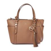 Sullivan Saffiano Leren Tas met Zijvakken Michael Kors , Brown , Dames