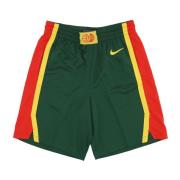 Litouwen Basketbalteam Shorts Groen/Rood Nike , Multicolor , Heren