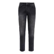 Stretch Denim Jeans Boggi Milano , Black , Heren