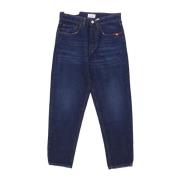 Slim Fit Denim Jeans Amish , Blue , Heren