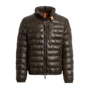 Ernie Leren Jas Obsidion Parajumpers , Brown , Heren