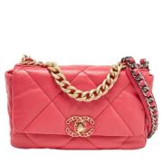 Pre-owned Leather handbags Chanel Vintage , Pink , Dames