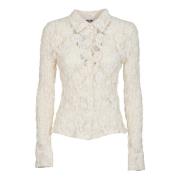 Kanten Shirt voor Vrouwen Msgm , Beige , Dames