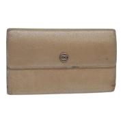 Pre-owned Leather wallets Chanel Vintage , Beige , Dames