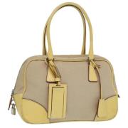 Pre-owned Canvas handbags Prada Vintage , Beige , Dames