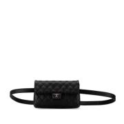 Pre-owned Leather crossbody-bags Chanel Vintage , Black , Dames