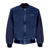 Blauwe Stone Washed Bomberjack Carhartt Wip , Blue , Heren