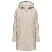 Stijlvolle regenjas haver/wit teddy Only , Beige , Dames