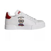 Wit Rood Portofino Sneakers Schoenen Dolce & Gabbana , White , Dames