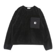 Zwarte Crewneck Sweatshirt met ritssluiting zak Carhartt Wip , Black ,...