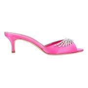 Silk mules Manolo Blahnik , Pink , Dames