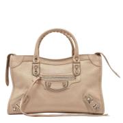 Pre-owned Leather balenciaga-bags Balenciaga Vintage , Beige , Dames