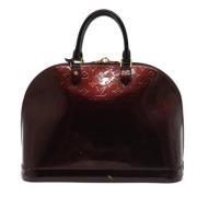 Pre-owned Leather handbags Louis Vuitton Vintage , Red , Dames