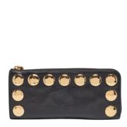 Pre-owned Leather wallets Miu Miu Pre-owned , Black , Dames