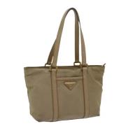 Pre-owned Nylon totes Prada Vintage , Beige , Dames